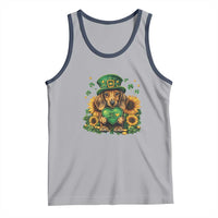 Cute Dachshund Leprechaun Tank Top Shamrock St. Patrick's Day Dog Lover