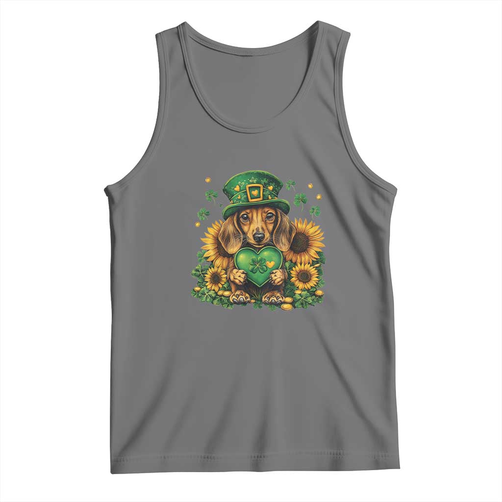 Cute Dachshund Leprechaun Tank Top Shamrock St. Patrick's Day Dog Lover