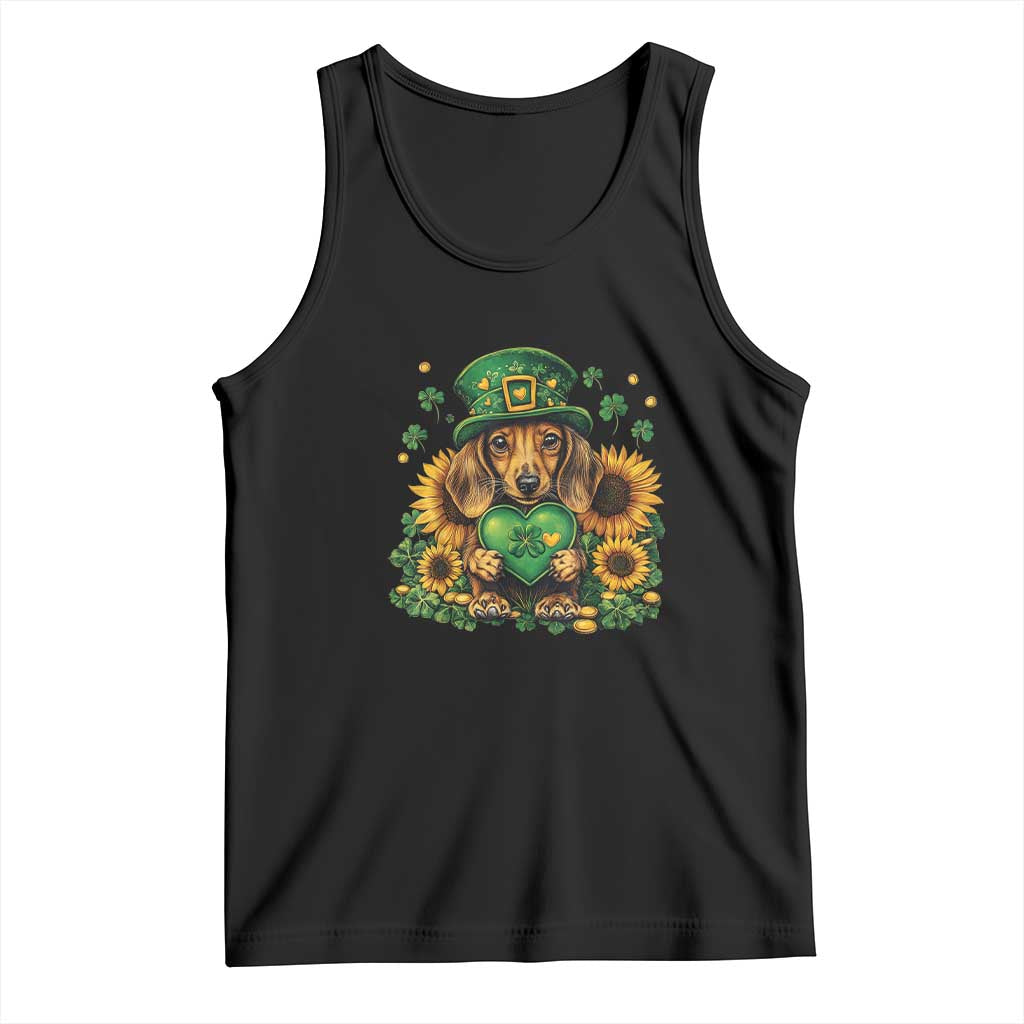 Cute Dachshund Leprechaun Tank Top Shamrock St. Patrick's Day Dog Lover