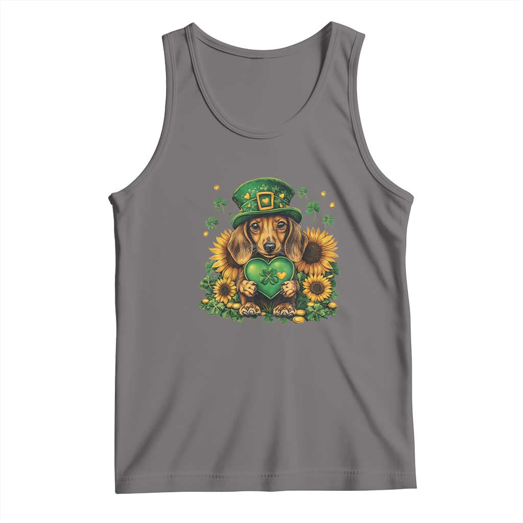 Cute Dachshund Leprechaun Tank Top Shamrock St. Patrick's Day Dog Lover
