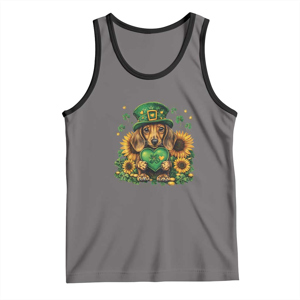 Cute Dachshund Leprechaun Tank Top Shamrock St. Patrick's Day Dog Lover