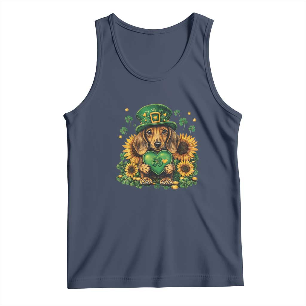 Cute Dachshund Leprechaun Tank Top Shamrock St. Patrick's Day Dog Lover