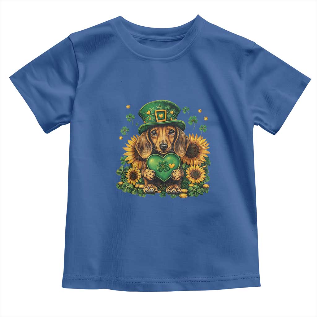 Cute Dachshund Leprechaun Toddler T Shirt Shamrock St. Patrick's Day Dog Lover