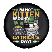 Cute Cat Leperchaun Spare Tire Cover I’m Not Kitten Around Catrick's Day St Patricks