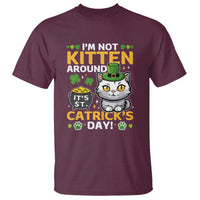 Cute Cat Leperchaun T Shirt I’m Not Kitten Around Catrick's Day St Patricks