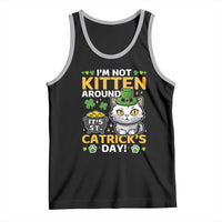 Cute Cat Leperchaun Tank Top I’m Not Kitten Around Catrick's Day St Patricks