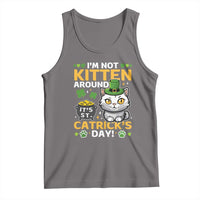 Cute Cat Leperchaun Tank Top I’m Not Kitten Around Catrick's Day St Patricks