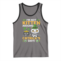Cute Cat Leperchaun Tank Top I’m Not Kitten Around Catrick's Day St Patricks