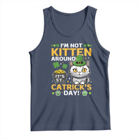Cute Cat Leperchaun Tank Top I’m Not Kitten Around Catrick's Day St Patricks