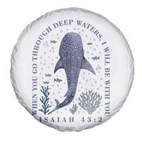 Inspirational Christian Bible Verse Isaiah 43:2 Whale Shark Spare Tire Cover When You Go Through Deep Waters I Will Be With You