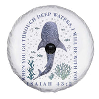 Inspirational Christian Bible Verse Isaiah 43:2 Whale Shark Spare Tire Cover When You Go Through Deep Waters I Will Be With You
