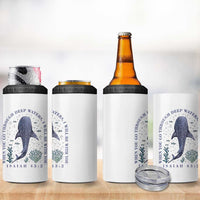 Inspirational Christian Bible Verse Isaiah 43:2 Whale Shark 4 in 1 Can Cooler Tumbler When You Go Through Deep Waters I Will Be With You