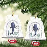 Inspirational Christian Bible Verse Isaiah 43:2 Whale Shark Ceramic Ornament When You Go Through Deep Waters I Will Be With You
