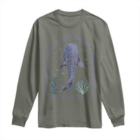 Inspirational Christian Bible Verse Isaiah 43:2 Whale Shark Long Sleeve Shirt When You Go Through Deep Waters I Will Be With You