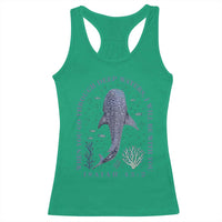 Inspirational Christian Bible Verse Isaiah 43:2 Whale Shark Racerback Tank Top When You Go Through Deep Waters I Will Be With You