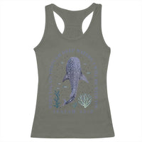 Inspirational Christian Bible Verse Isaiah 43:2 Whale Shark Racerback Tank Top When You Go Through Deep Waters I Will Be With You