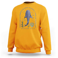 Inspirational Christian Bible Verse Isaiah 43:2 Whale Shark Sweatshirt When You Go Through Deep Waters I Will Be With You