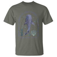 Inspirational Christian Bible Verse Isaiah 43:2 Whale Shark T Shirt When You Go Through Deep Waters I Will Be With You