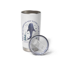 Inspirational Christian Bible Verse Isaiah 43:2 Whale Shark Tumbler Cup When You Go Through Deep Waters I Will Be With You
