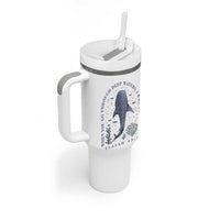 Inspirational Christian Bible Verse Isaiah 43:2 Whale Shark Tumbler With Handle When You Go Through Deep Waters I Will Be With You