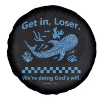 Funny Whale Shark Christian Bible Jonah 1:17 Spare Tire Cover Get In Loser We're Doing God's Will