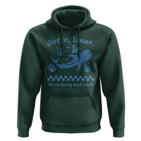 Funny Whale Shark Christian Bible Jonah 1:17 Hoodie Get In Loser We're Doing God's Will