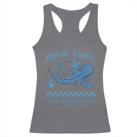 Funny Whale Shark Christian Bible Jonah 1:17 Racerback Tank Top Get In Loser We're Doing God's Will