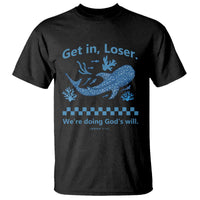 Funny Whale Shark Christian Bible Jonah 1:17 T Shirt Get In Loser We're Doing God's Will