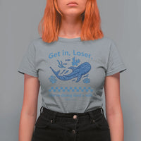 Funny Whale Shark Christian Bible Jonah 1:17 T Shirt For Women Get In Loser We're Doing God's Will