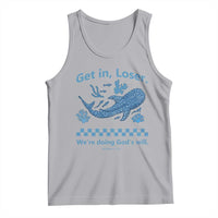 Funny Whale Shark Christian Bible Jonah 1:17 Tank Top Get In Loser We're Doing God's Will