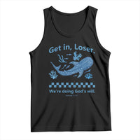 Funny Whale Shark Christian Bible Jonah 1:17 Tank Top Get In Loser We're Doing God's Will