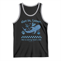 Funny Whale Shark Christian Bible Jonah 1:17 Tank Top Get In Loser We're Doing God's Will