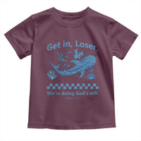Funny Whale Shark Christian Bible Jonah 1:17 Toddler T Shirt Get In Loser We're Doing God's Will