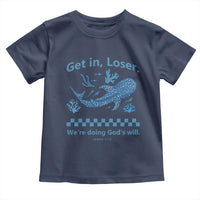 Funny Whale Shark Christian Bible Jonah 1:17 Toddler T Shirt Get In Loser We're Doing God's Will