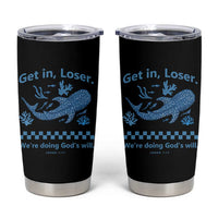 Funny Whale Shark Christian Bible Jonah 1:17 Tumbler Cup Get In Loser We're Doing God's Will