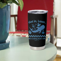 Funny Whale Shark Christian Bible Jonah 1:17 Tumbler Cup Get In Loser We're Doing God's Will