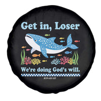 Colorful Whale Shark Christian Bible Jonah 1:17 Spare Tire Cover Funny Get In Loser We're Doing God's Will