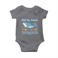 Colorful Whale Shark Christian Bible Jonah 1:17 Baby Onesie Funny Get In Loser We're Doing God's Will