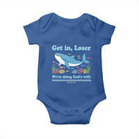 Colorful Whale Shark Christian Bible Jonah 1:17 Baby Onesie Funny Get In Loser We're Doing God's Will