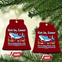 Colorful Whale Shark Christian Bible Jonah 1:17 Ceramic Ornament Funny Get In Loser We're Doing God's Will