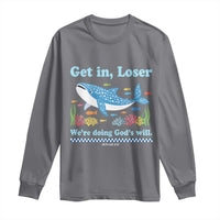 Colorful Whale Shark Christian Bible Jonah 1:17 Long Sleeve Shirt Funny Get In Loser We're Doing God's Will