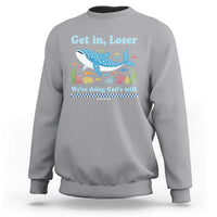 Colorful Whale Shark Christian Bible Jonah 1:17 Sweatshirt Funny Get In Loser We're Doing God's Will