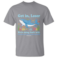 Colorful Whale Shark Christian Bible Jonah 1:17 T Shirt Funny Get In Loser We're Doing God's Will