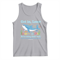 Colorful Whale Shark Christian Bible Jonah 1:17 Tank Top Funny Get In Loser We're Doing God's Will