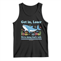 Colorful Whale Shark Christian Bible Jonah 1:17 Tank Top Funny Get In Loser We're Doing God's Will