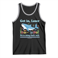 Colorful Whale Shark Christian Bible Jonah 1:17 Tank Top Funny Get In Loser We're Doing God's Will