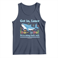 Colorful Whale Shark Christian Bible Jonah 1:17 Tank Top Funny Get In Loser We're Doing God's Will