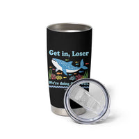 Colorful Whale Shark Christian Bible Jonah 1:17 Tumbler Cup Funny Get In Loser We're Doing God's Will