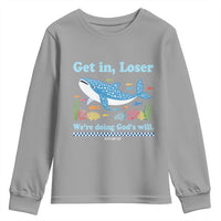 Colorful Whale Shark Christian Bible Jonah 1:17 Youth Sweatshirt Funny Get In Loser We're Doing God's Will