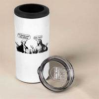 Funny George Washington and Jesus Conversation 4 in 1 Can Cooler Tumbler Dude I Know Founding Values and Faith Political Commentary